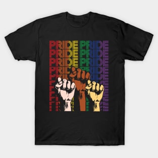 Pride LGBT Strong Hand Gay Rainbow Gift T-Shirt